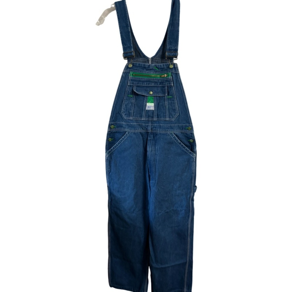 VINTAGE Liberty Overalls Mens 32x26 Denim Bib Blue Jean USA Y2K Carpenter
